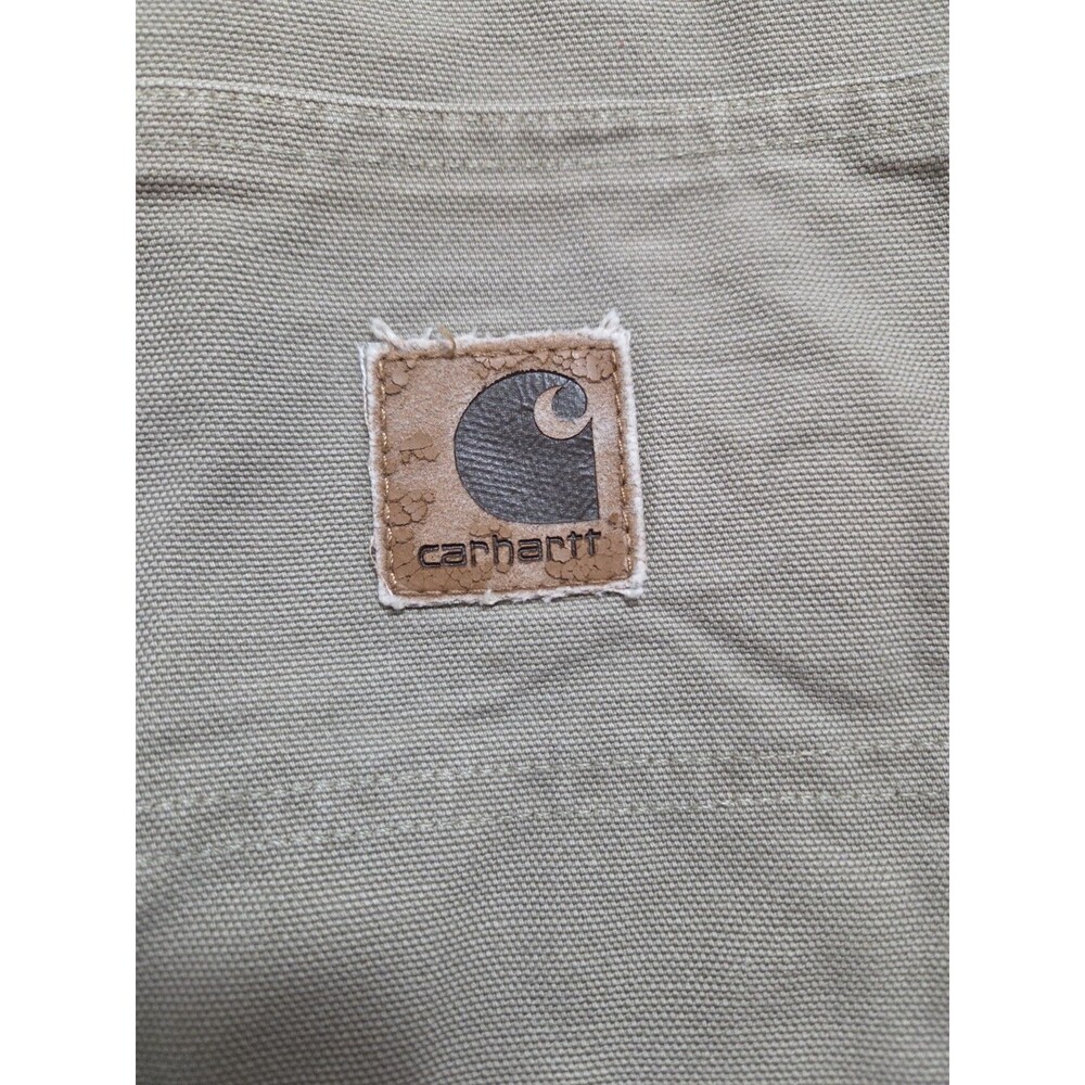 Carhartt B11-DES Washed Duck Work Dungaree Pants Cotton Desert/Tan Men's 44x30 - Picture 4 of 6